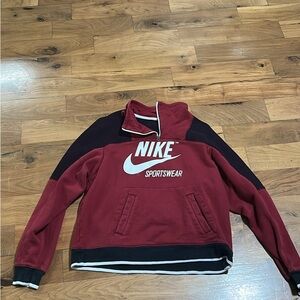 Nike Red and Black Sportswear Hoodie